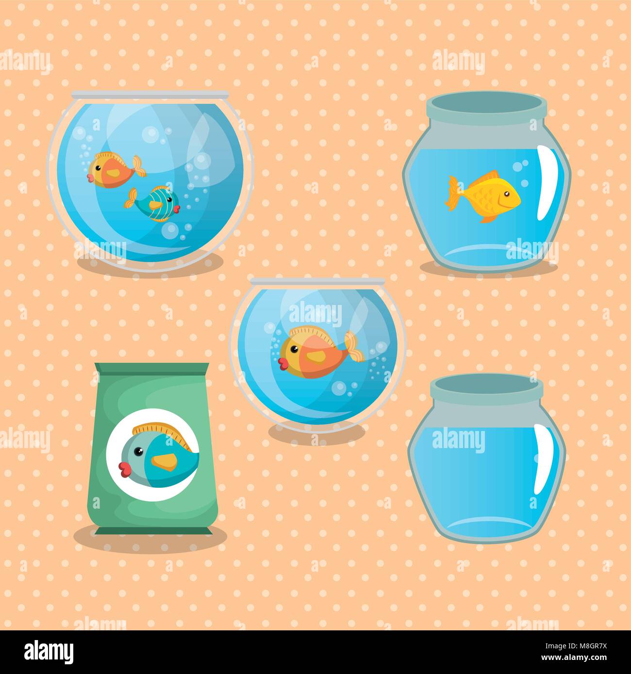 Animaux de l'aquarium de poissons en vecteur illustration design Illustration de Vecteur