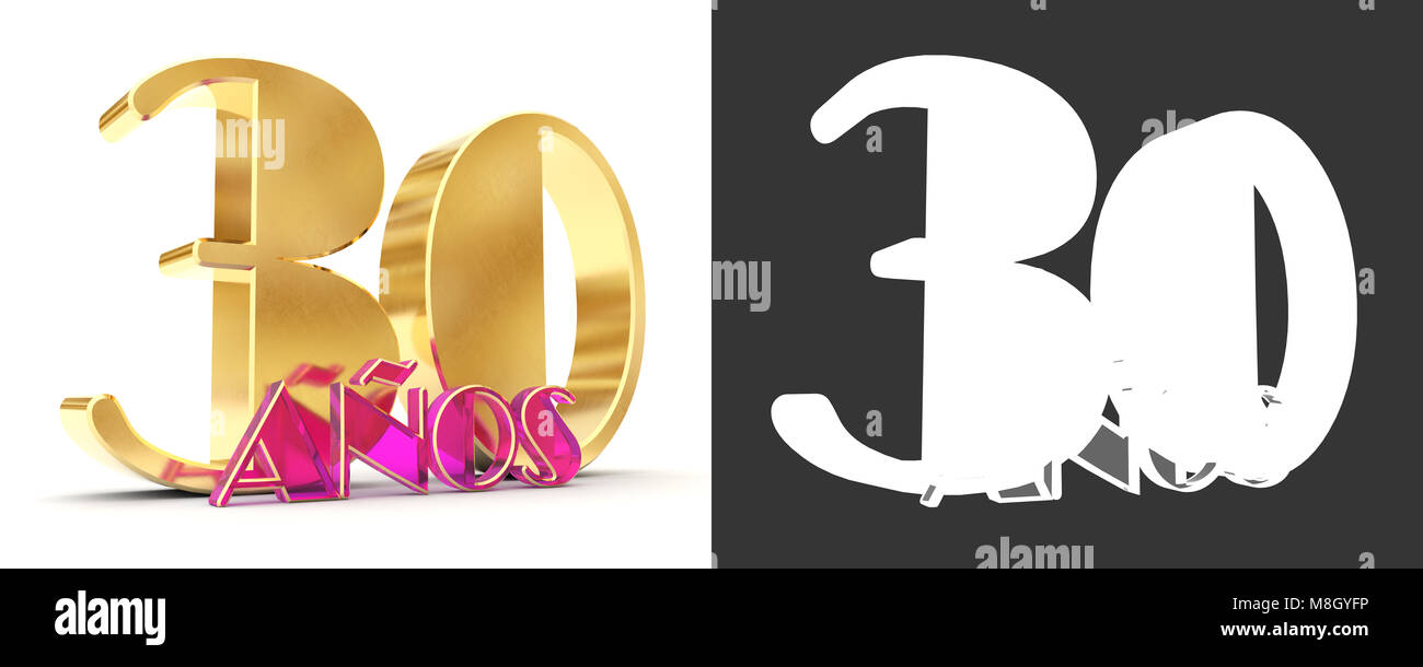 Numero Trente Ans 30 Ans Celebration Du Design Anniversaire Nombre D Elements De Modele Pour Votre Fete D Anniversaire Traduit De L Espagnol Annee Photo Stock Alamy