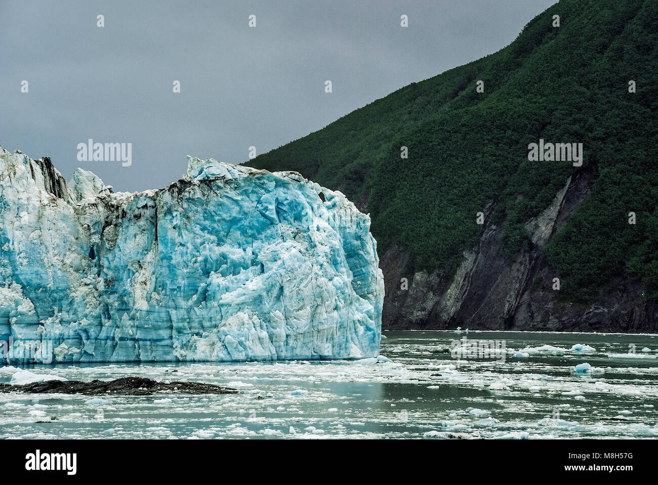 Glacier Hubbard, le Désenchantement Bay, Alaska, USA. Banque D'Images