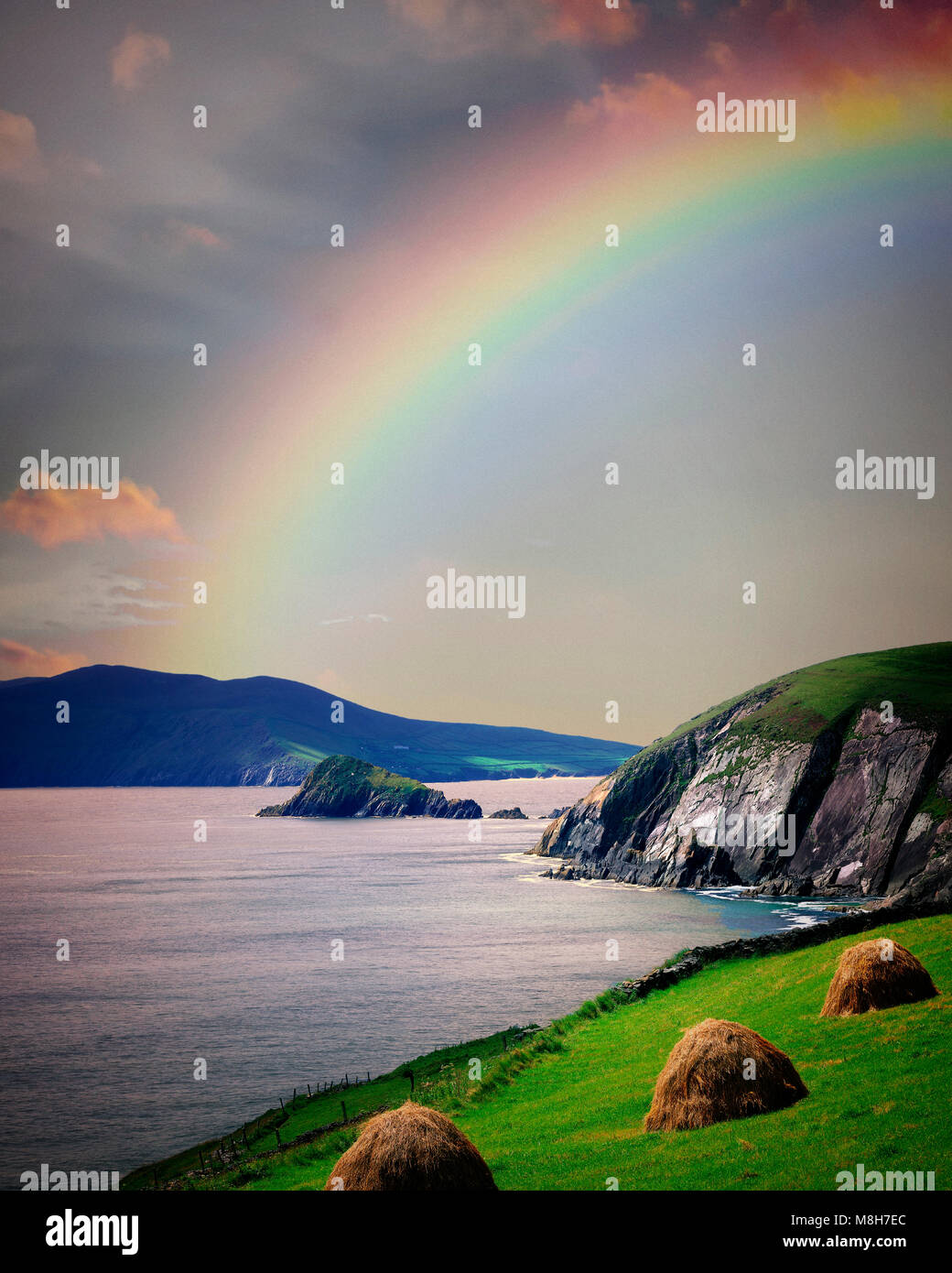 IE - comté de Kerry : Slea Head sur la péninsule de Dingle Banque D'Images