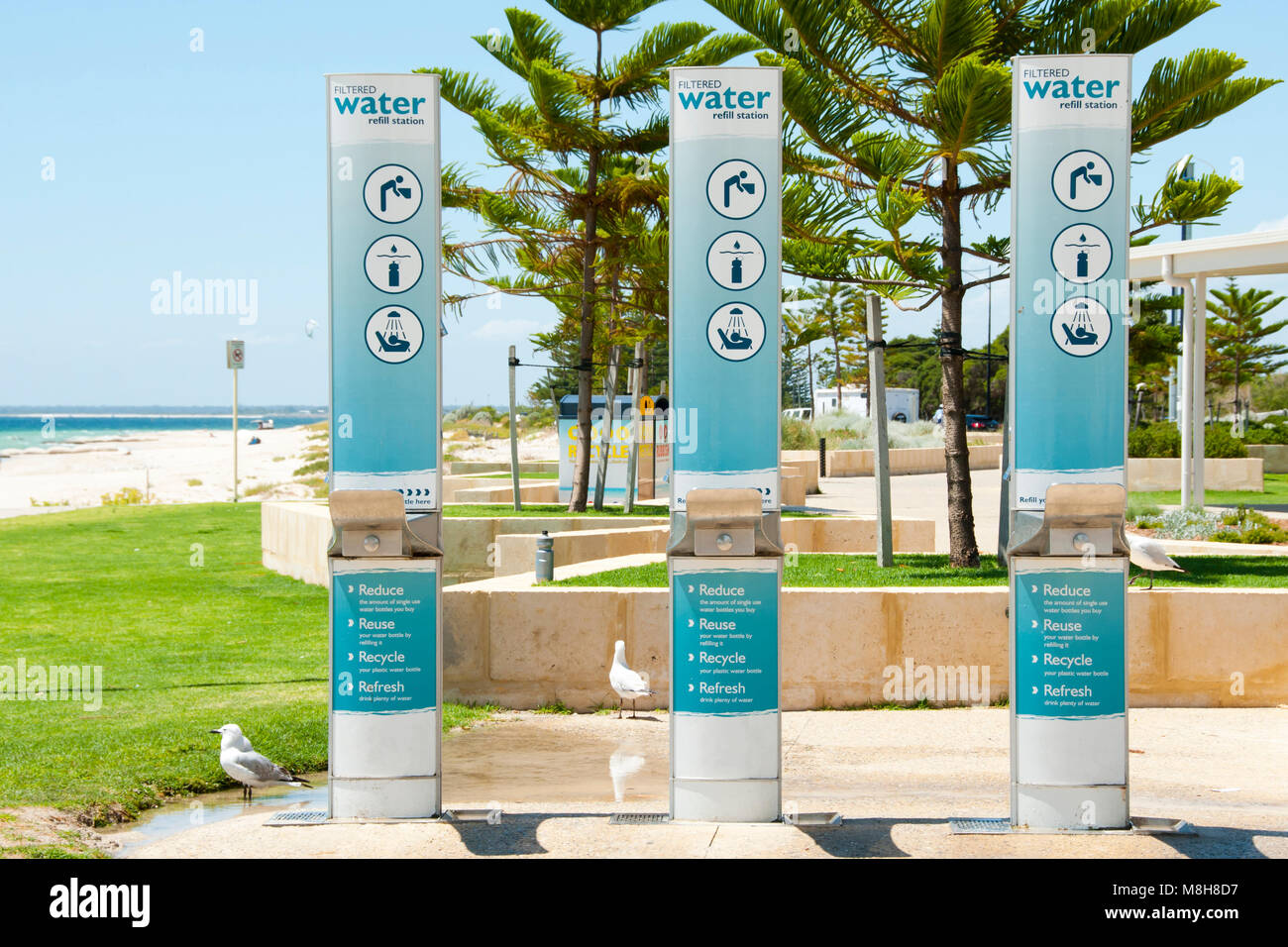 Poste de remplissage de l'eau Banque D'Images