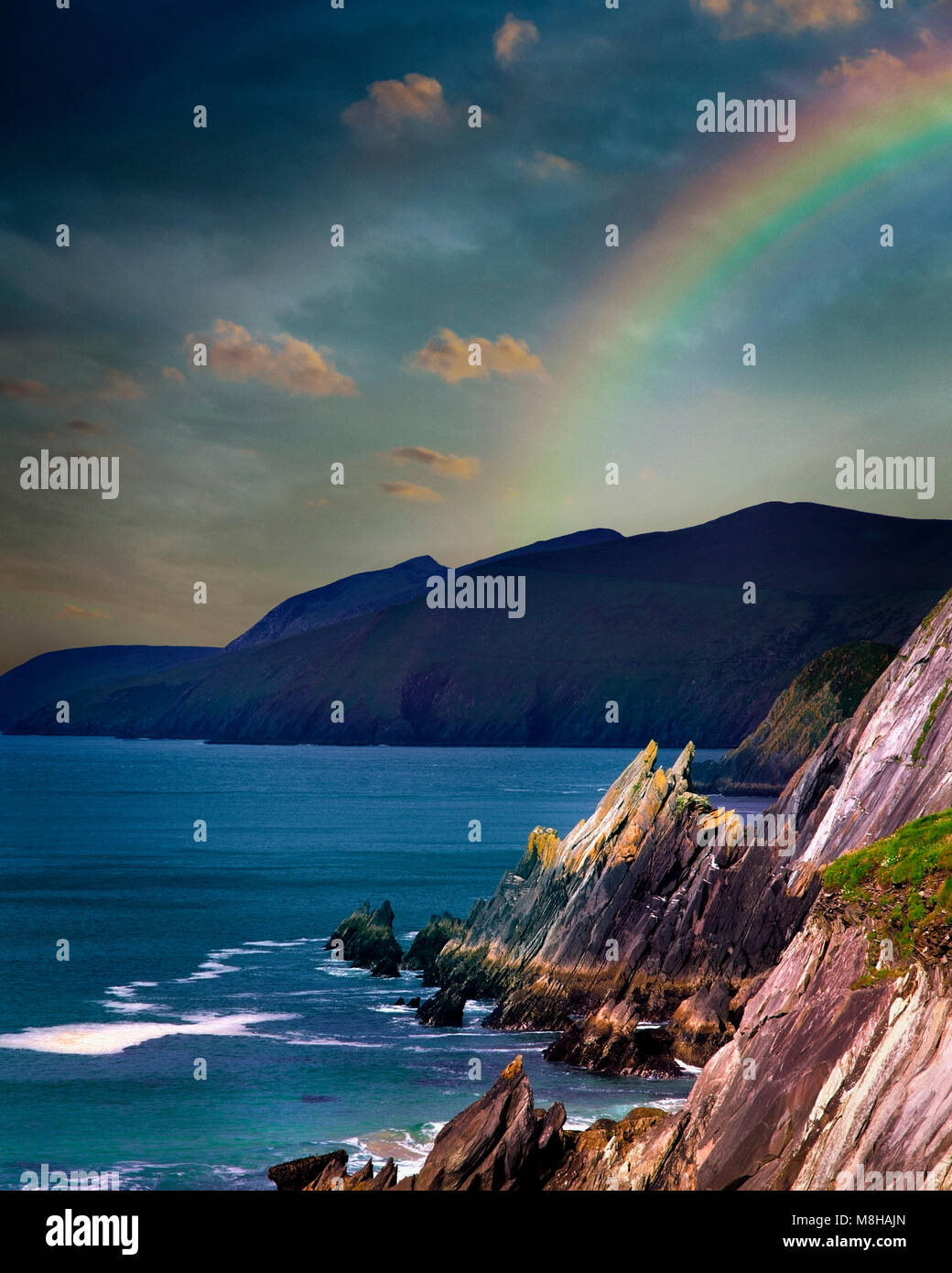 IE - CO.KERRY : Slea Head sur la péninsule de Dingle - Anneau du Kerry Banque D'Images