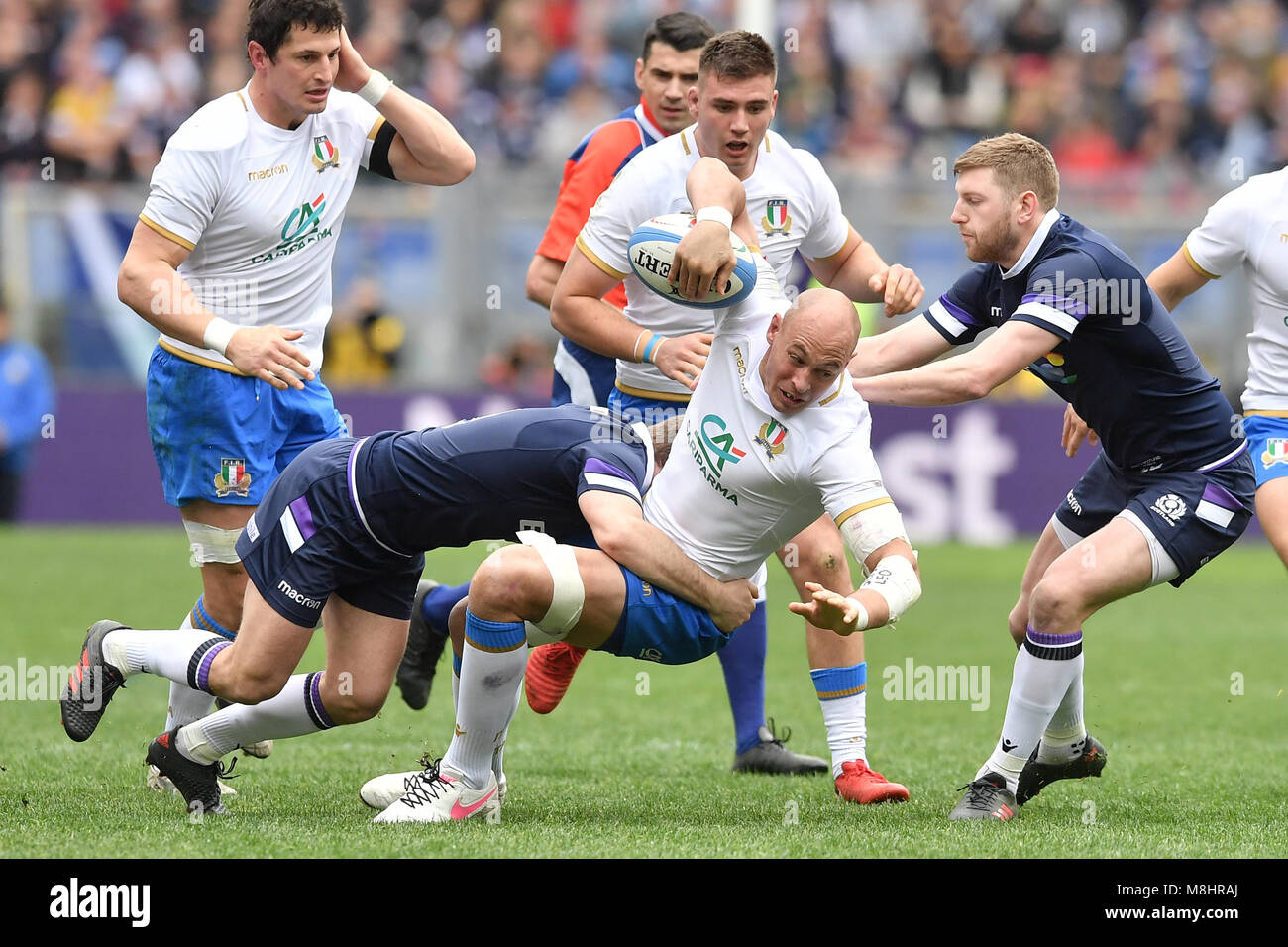 Sergio Parisse Italie Roma 17-03-2018, Stadio Olimpico Rugby 6 Nations Tournament Italia - Scozia / ITALIE - Ecosse Foto Antonietta Baldassarre Insidefoto insidefoto Crédit : srl/Alamy Live News Banque D'Images