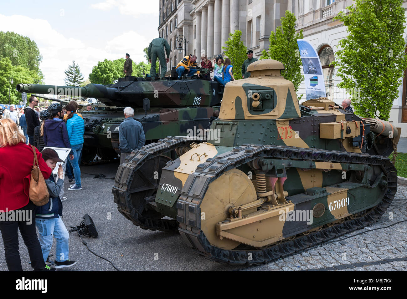 Varsovie, Pologne - Mai 08, 2015 : Renault FT 17 char léger, utilisé principalement pendant la Première Guerre mondiale. Des célébrations publiques du 70e anniversaire de la fin de la SECONDE GUERRE MONDIALE Banque D'Images