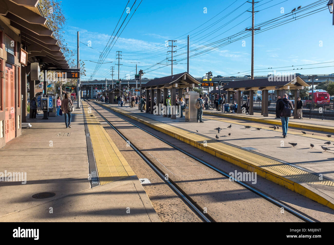 SAN DIEGO, Californie, USA - Vieille ville centre de transit rail station dans la vieille ville de la ville de San Diego. Banque D'Images