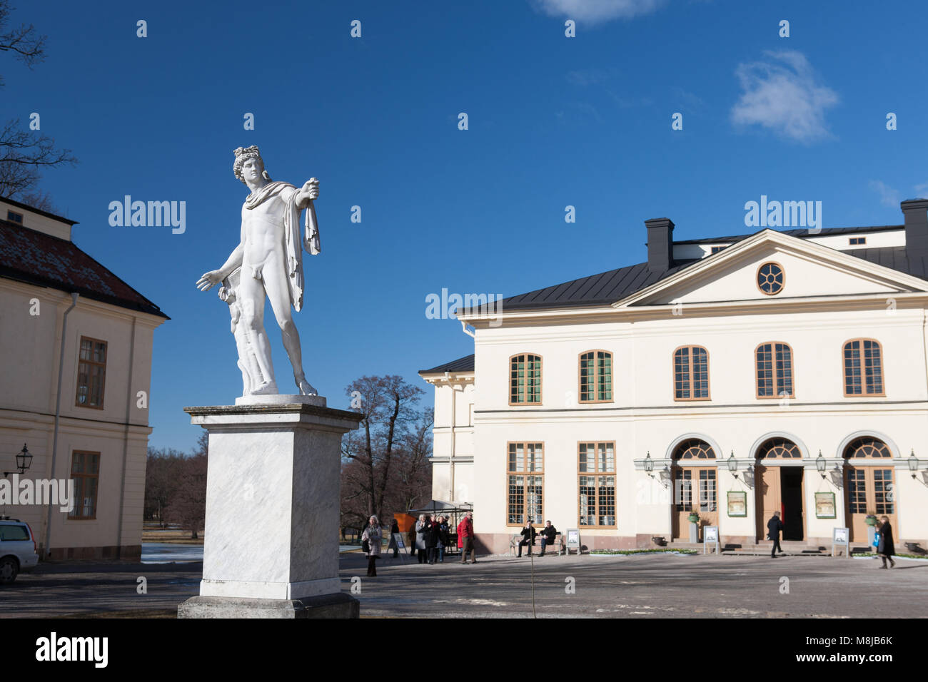 Belvedere di Apollo statue, Drottningholm (Stockholm, Suède) Banque D'Images