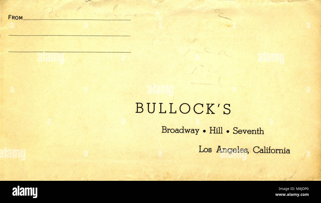 Enveloppe de Bullock à partir de 1950 Nombre 3694 Banque D'Images