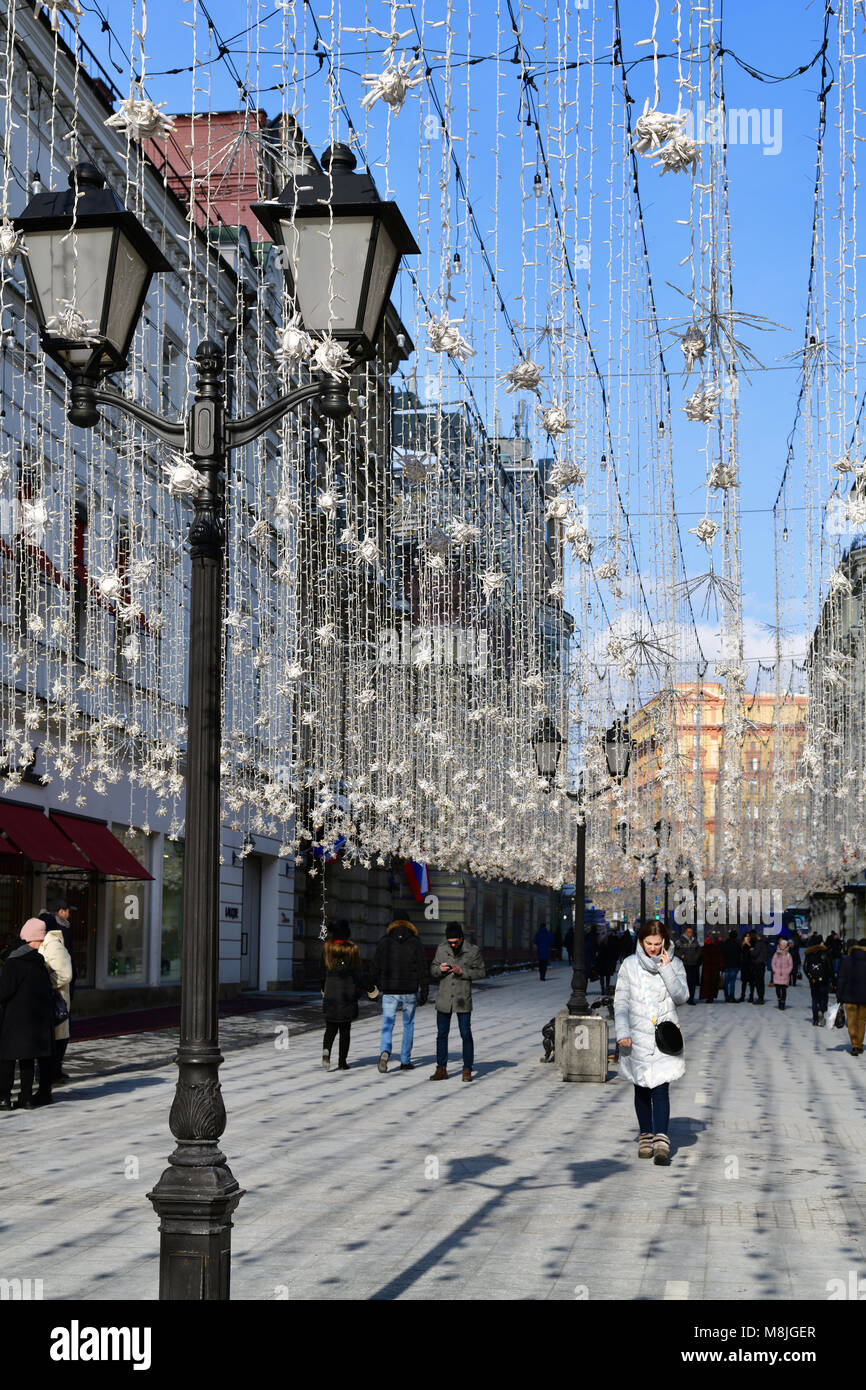 Moscou, Russie - le 17 mars. En 2018. Un lieu de promenade traditionnelle horizons moscovites Banque D'Images