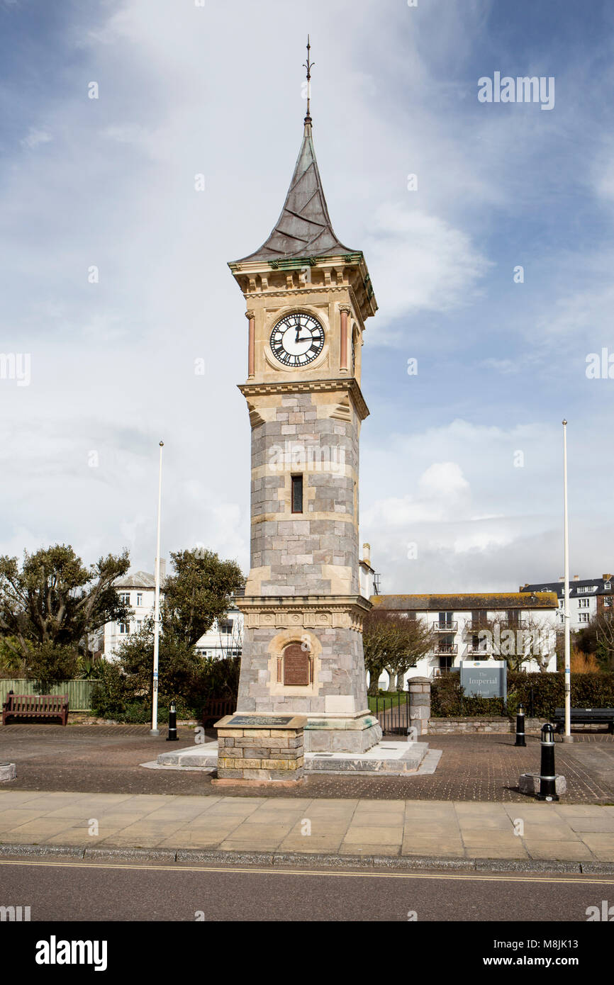 Tour de l'horloge d'Exmouth Banque D'Images