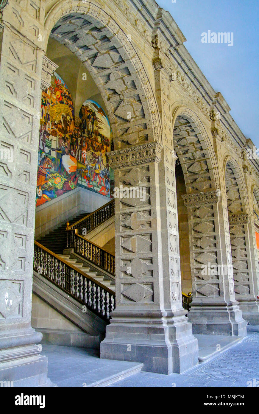Peinture murale de palacio nacional mexico mexique Banque D'Images