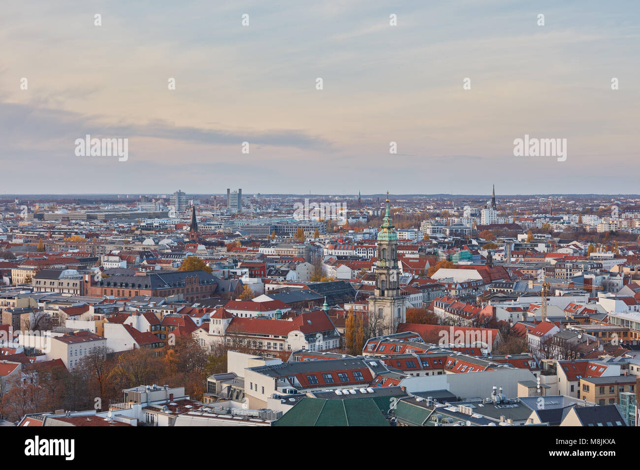 De nombreux bâtiments de la ville de Berlin comme vue aérienne à la journée Banque D'Images