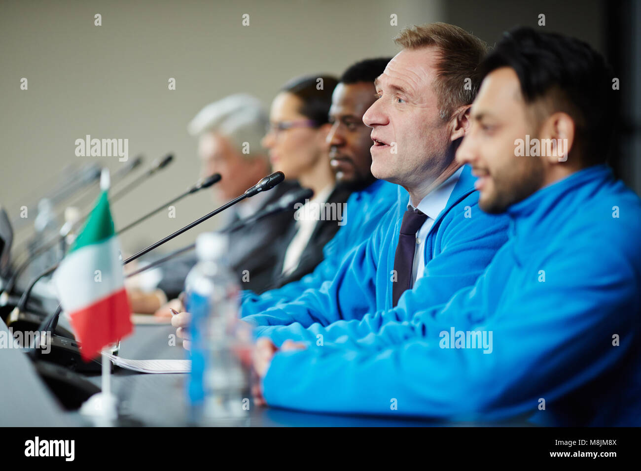 Discours à la conférence Banque D'Images