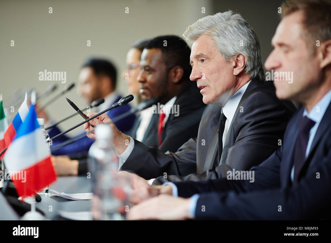 Discours du délégué Banque D'Images
