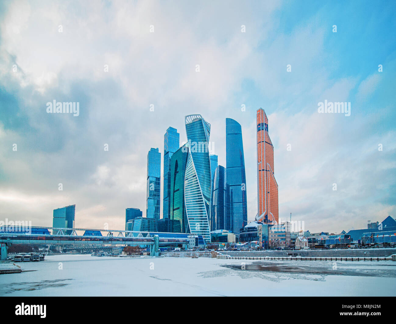 L'architecture de Moscou, ville moderne des gratte-ciel Banque D'Images