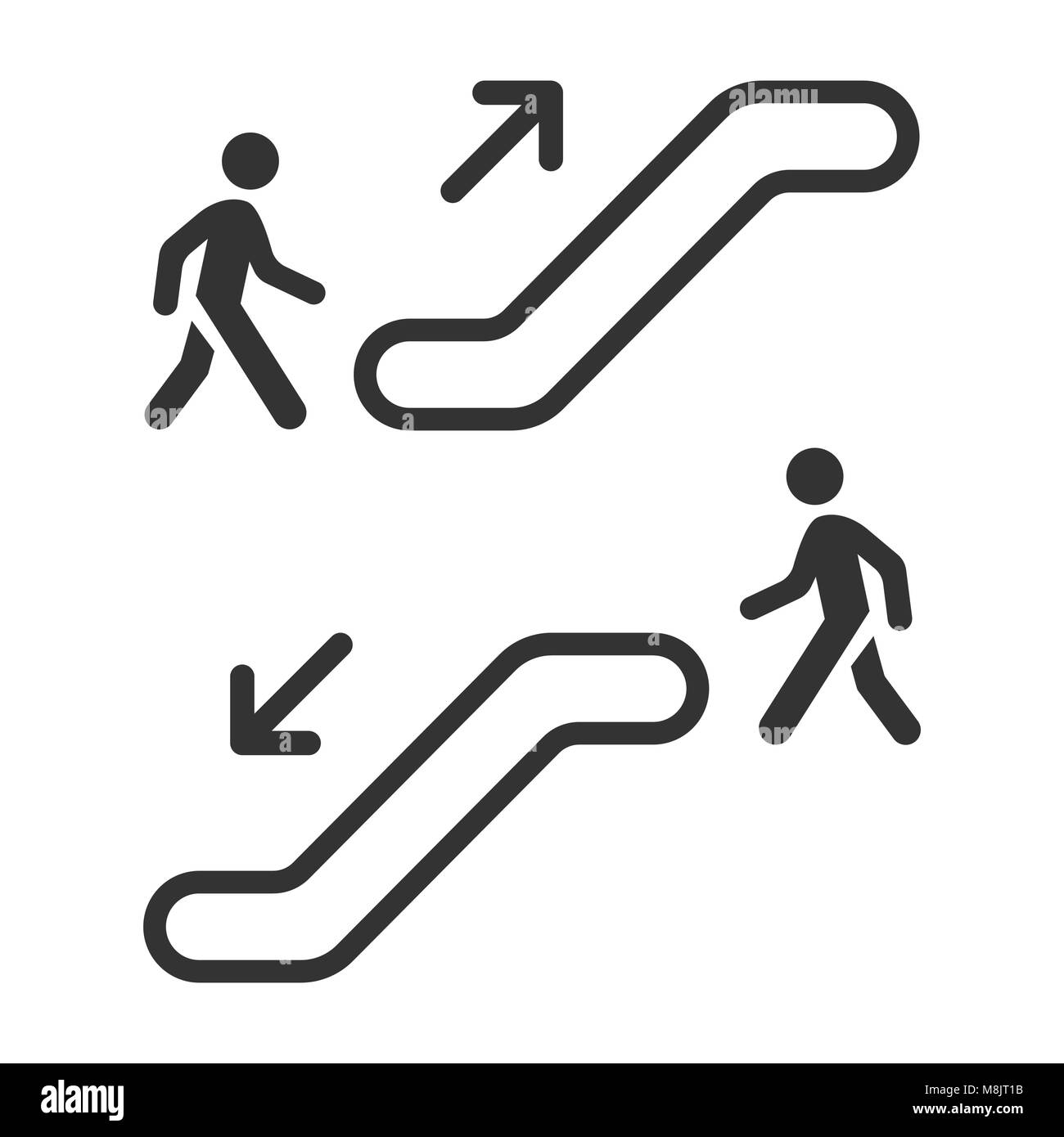 L'icône de l'élévateur de l'Escalator. Vector illustration. Concept d'affaires pictogramme escalator. Illustration de Vecteur