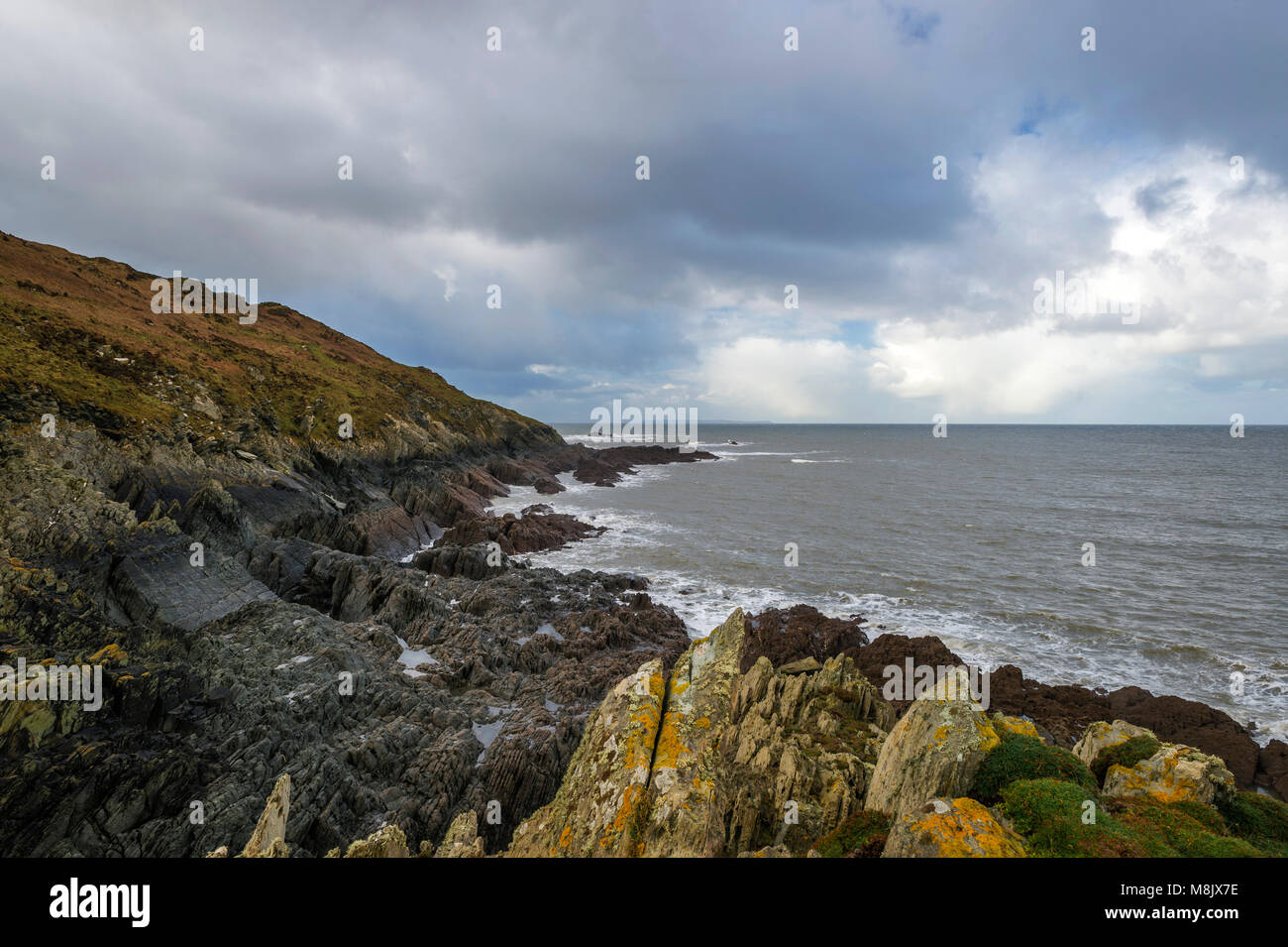 Great British Paysages - Côte Nord du Devon (Oreweed Cove et morte pierre) Banque D'Images