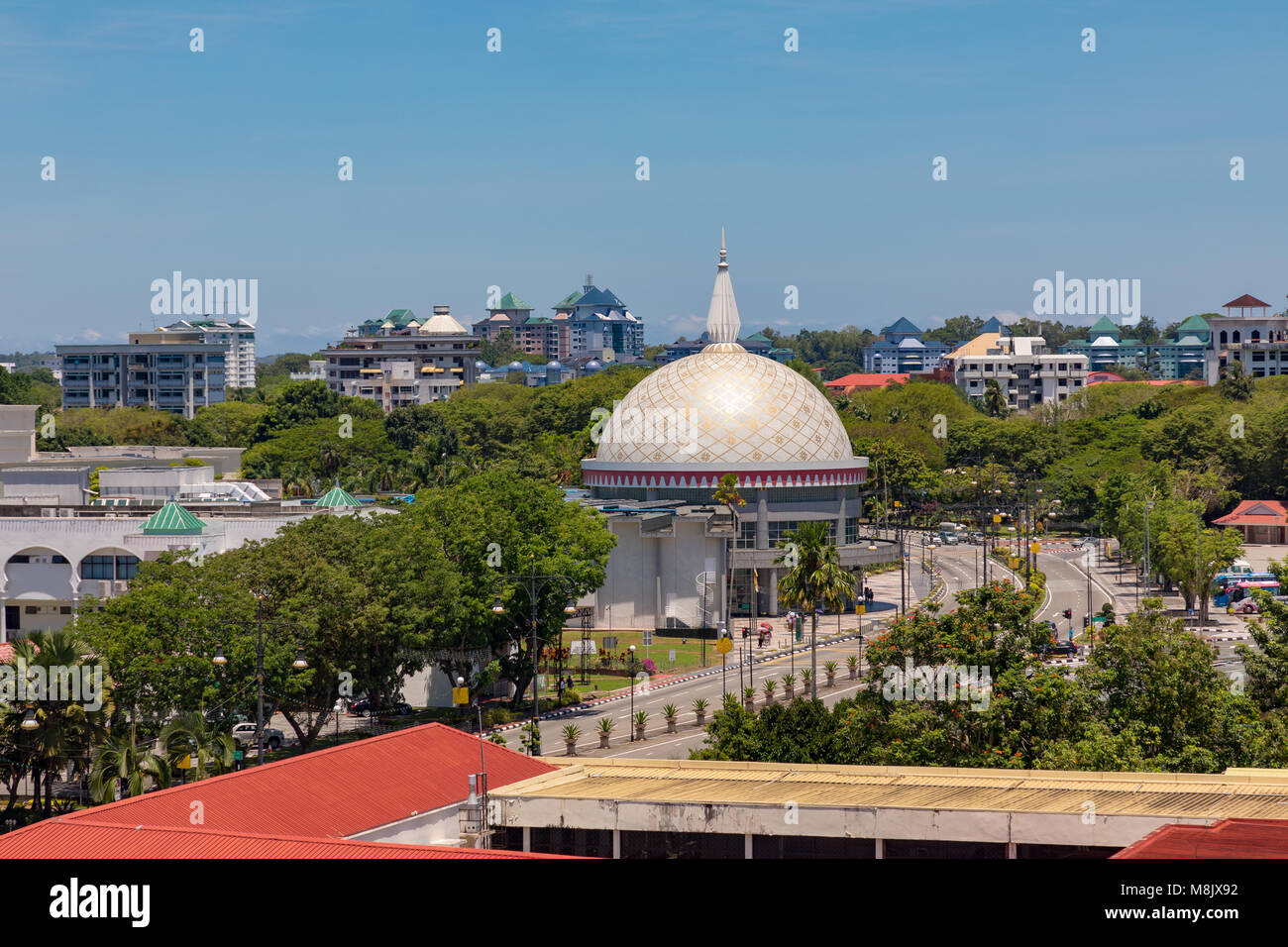 Le Brunei Darussalam, Bandar Seri Begawan, le dôme du musée royal regalia. Banque D'Images