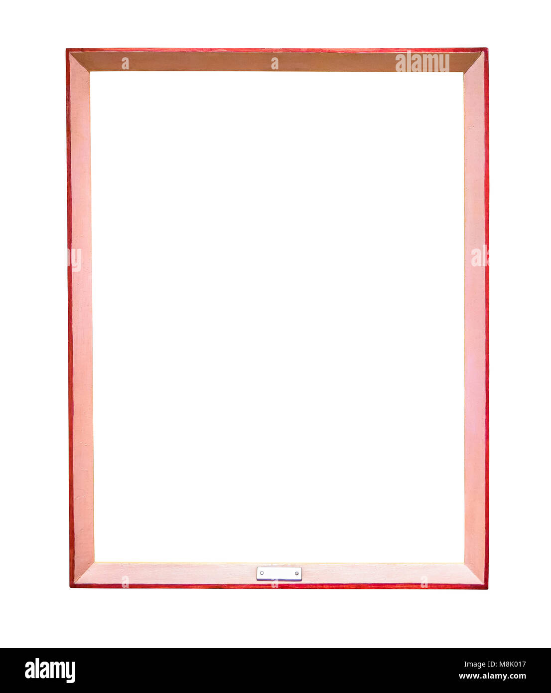 Cadre photo rouge isolé sur fond blanc avec clipping path Banque D'Images