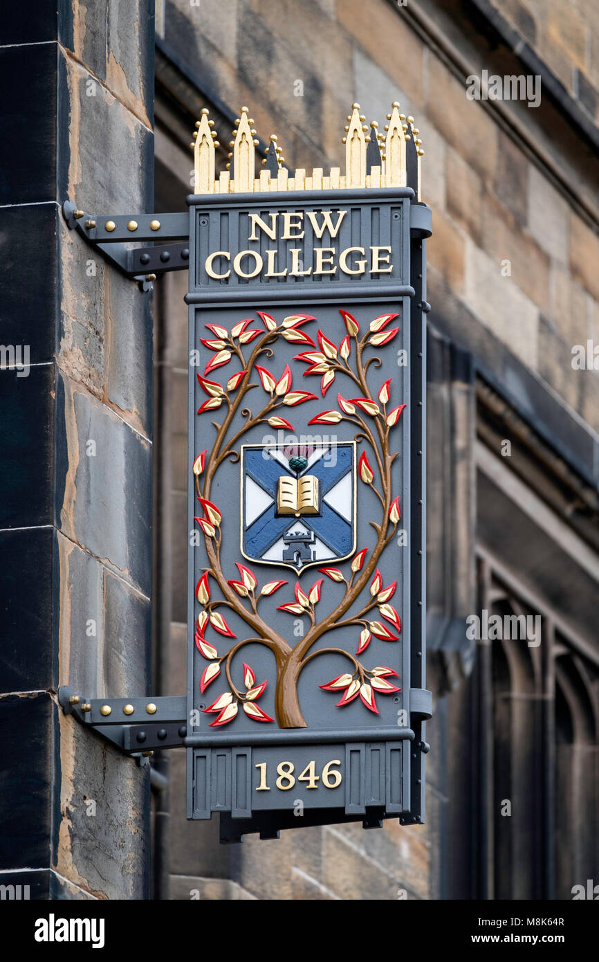 Edinburgh University New College sur la butte, Édimbourg, Écosse, Royaume-Uni Banque D'Images