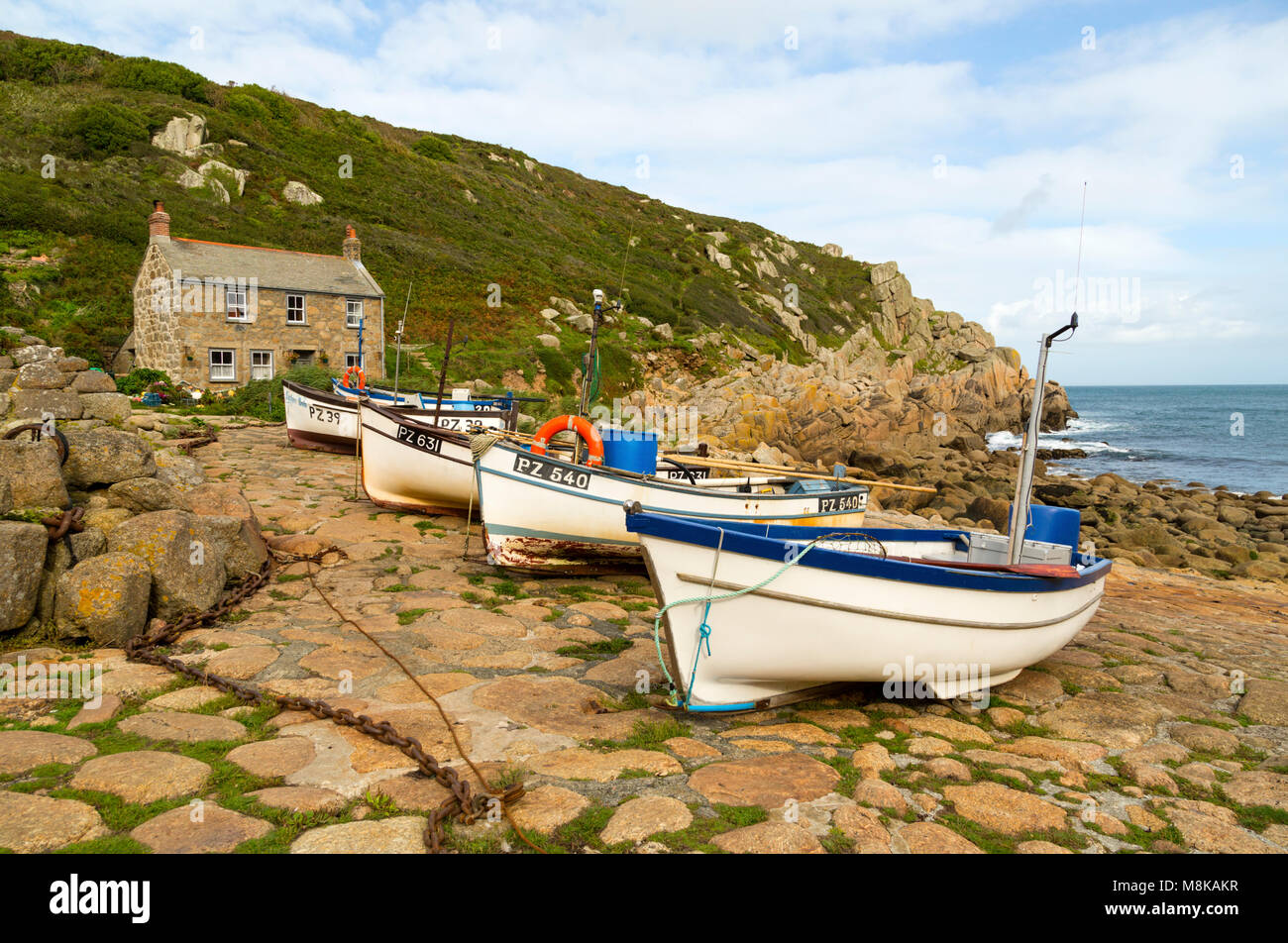 Penberth Cove à West Cornwall Banque D'Images