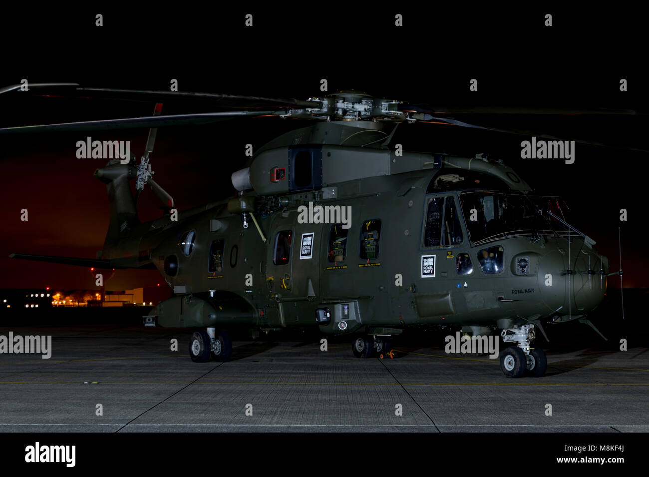 Merlin de la Marine royale Commando MK3, Hélicoptère ZJ103 Banque D'Images