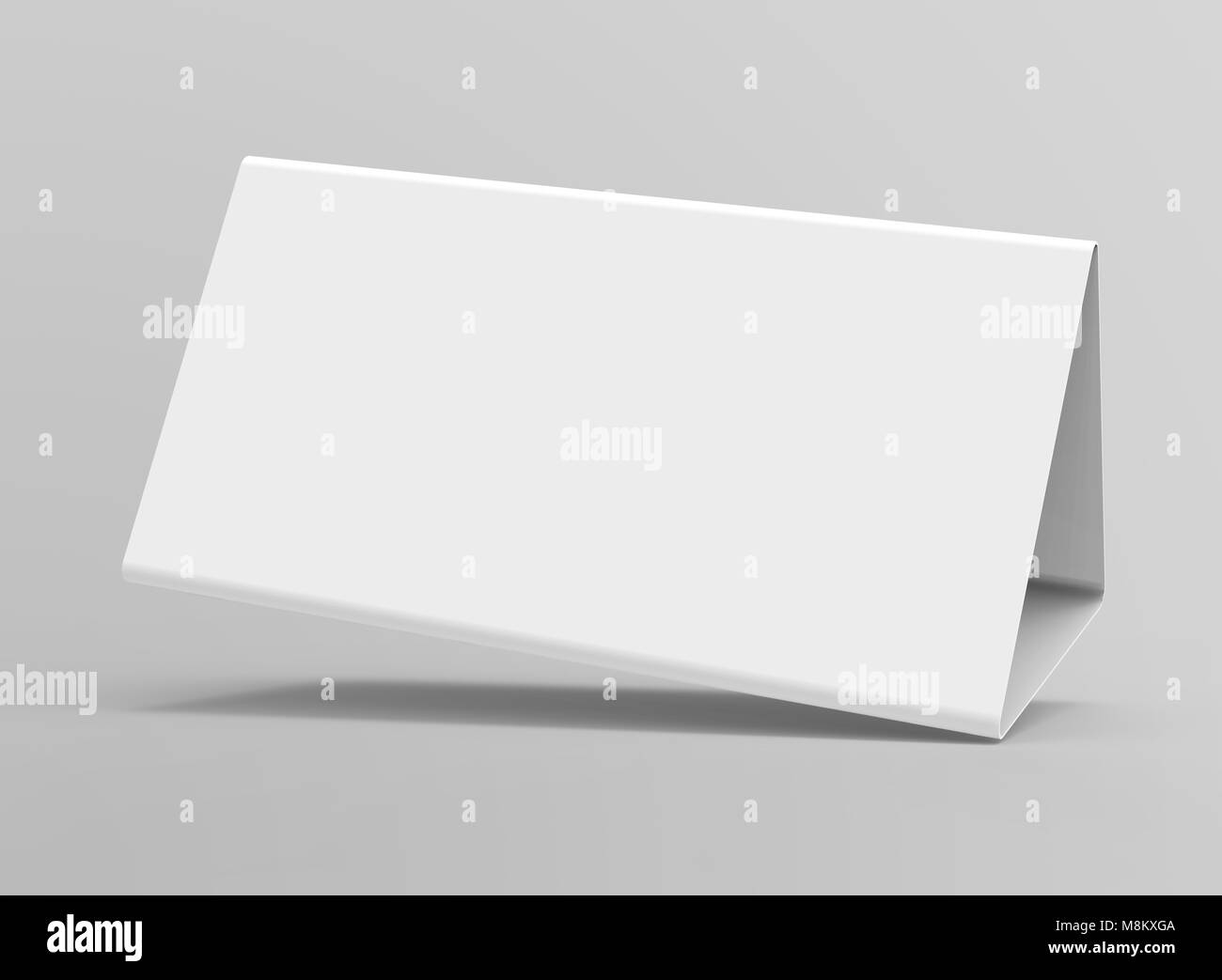 Tableau Vierge Tente Carte Table De Rendu 3d Pour La Conception De Maquettes Utilise Du Papier Triangulaire Pour Pme Ou De Reunion Restaurant Menu Photo Stock Alamy