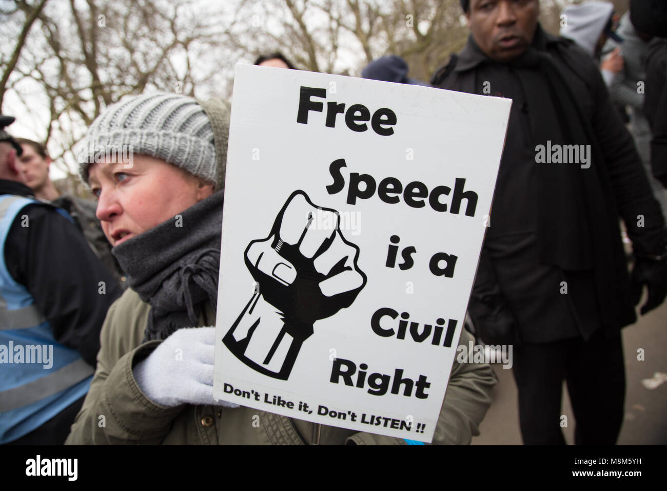 London UK 18 mars 2018 un partisan de Tommy Robinson dans Speakers Corner,Hyde Park Crédit : Thabo Jaiyesimi/Alamy Live News Banque D'Images