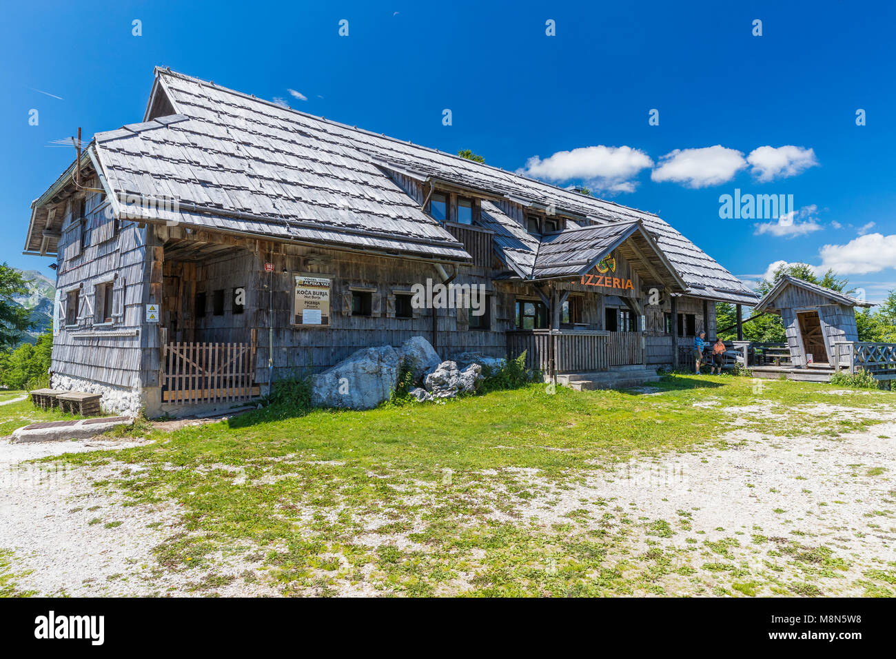 Station de ski de Vogel, parc national du Triglav, Ukanc, Haute-Carniole, Slovénie, Europe Banque D'Images