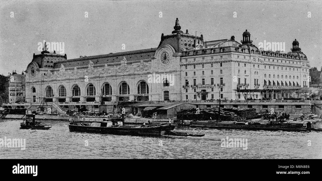 Nouveau Paris Orléans gare le long de la Seine, Photo de l'hebdomadaire français journal l'illustration, 14 juillet 1900 Banque D'Images