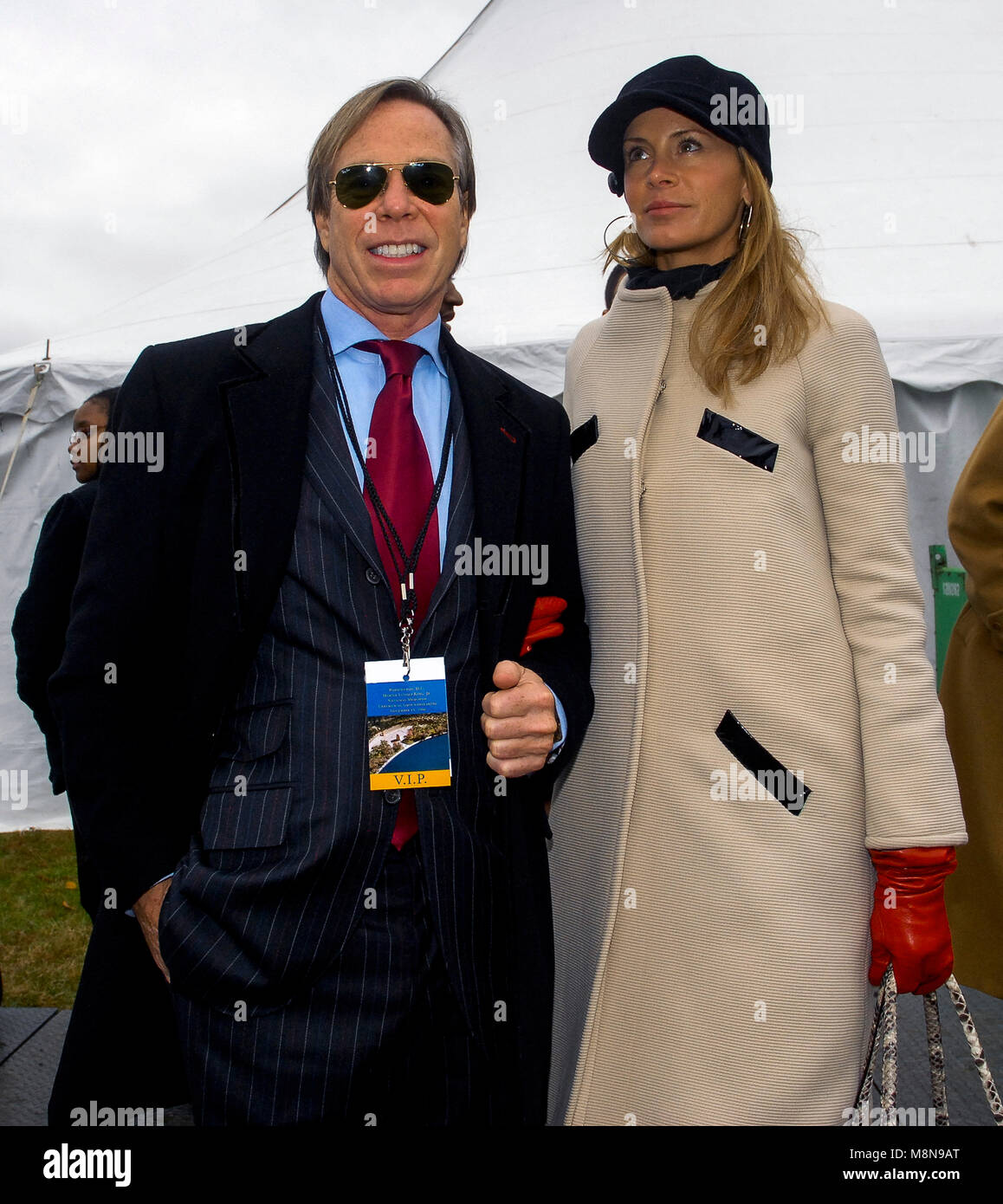 Washington DC., USA, Novembre 13, 2006 Tommy Hilfiger et sa nouvelle épouse  bientôt Dee Ocleppo arrivent à la dédicace pour le mémorial Martin Luther  King. L'Hilfiger fondation a fait don de 6