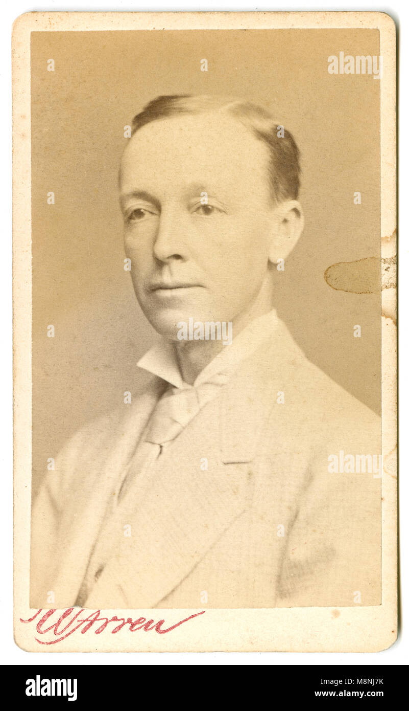 Meubles anciens c1860 Carte de visite, Owen Marlowe. Owen Marlowe (1830, Angleterre - 1876, Massachusetts) est un acteur du 19ème siècle en Amérique. SOURCE : CDV ORIGINAL Banque D'Images