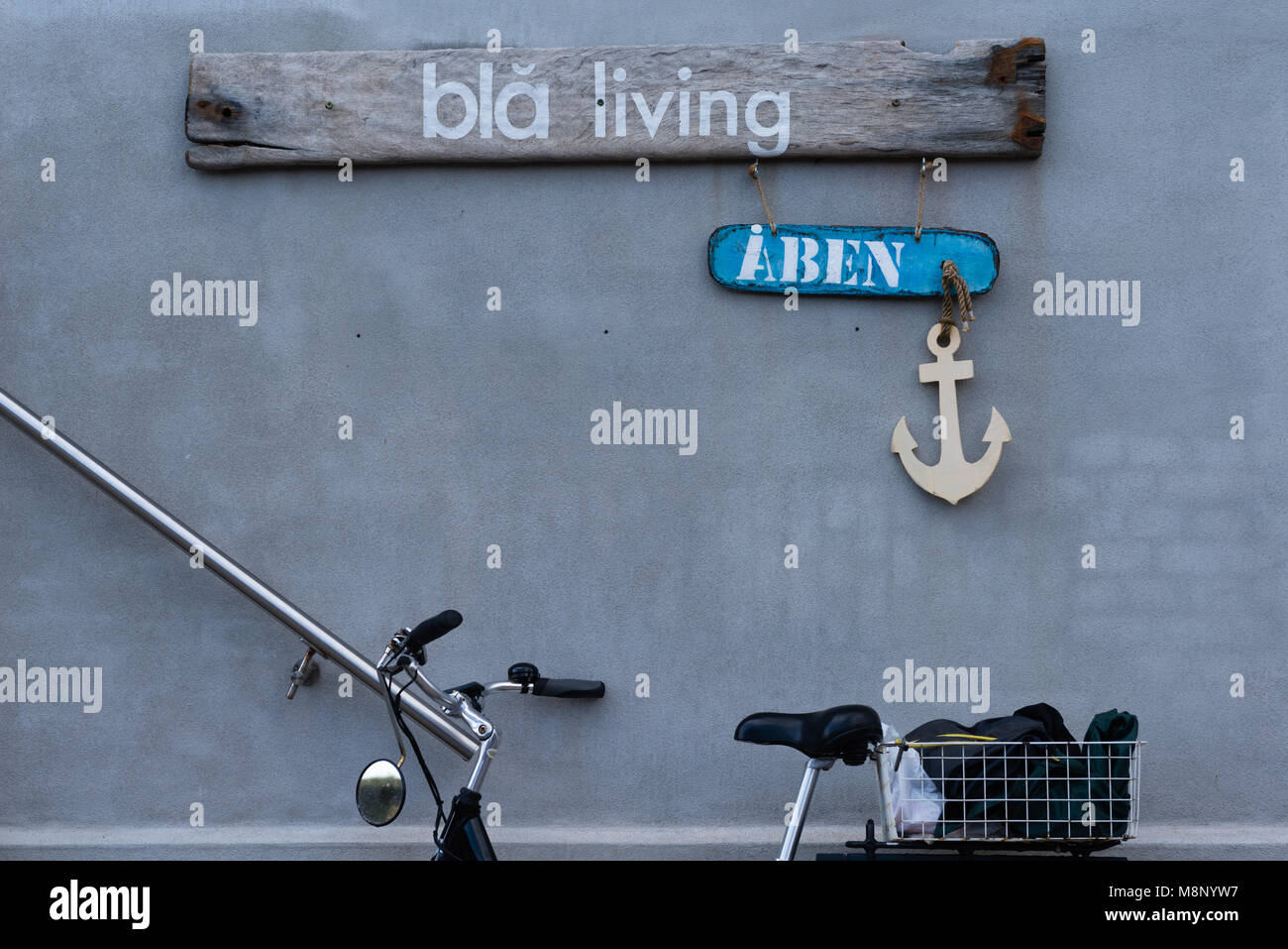 Maison typiquement danois Nordby à, l'île d'adresses importantes Tidevand Færgeruter Lufthavne Bil, Jutland, Danemark Banque D'Images