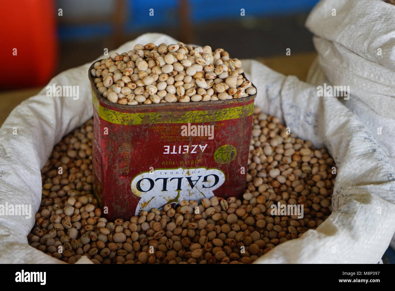 Pois chiches, Mercado Municipal, Tarrafal, l'île de Santiago, Cap-Vert Banque D'Images