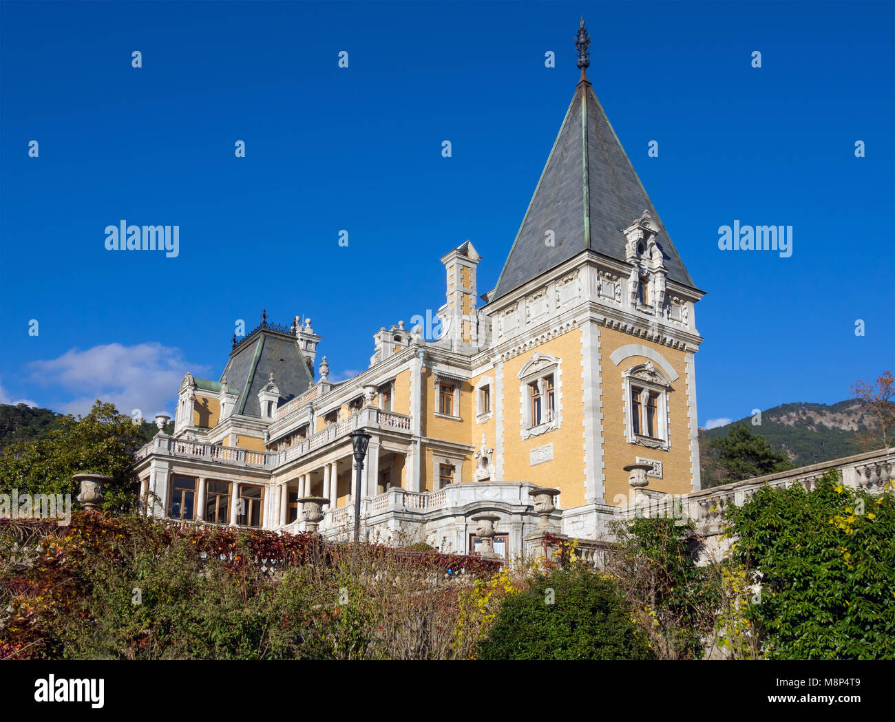 Massandra, Russie - le 13 novembre 2015 : vue sur le Palais Massandra, Crimée Banque D'Images