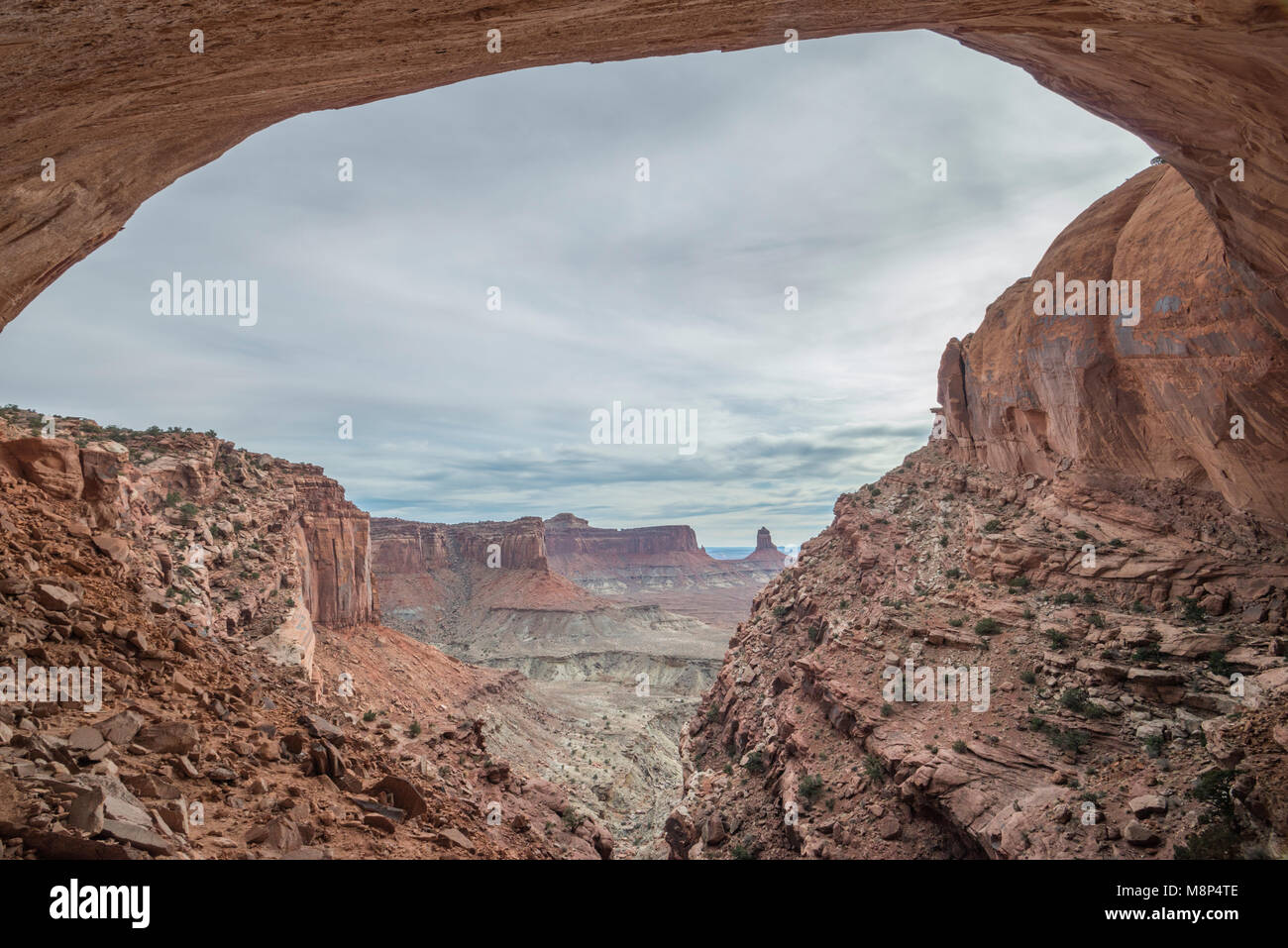 Une alcôve à Canyonlands National Park, en Utah. Banque D'Images