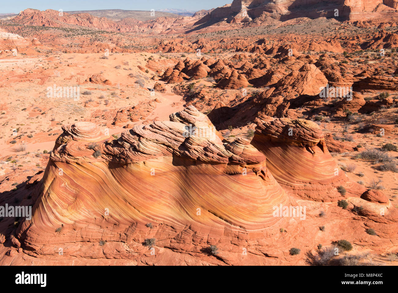 Rock formations Coyote Buttes partie de la Vermilion Cliffs National Monument dans l'Arizona. Banque D'Images