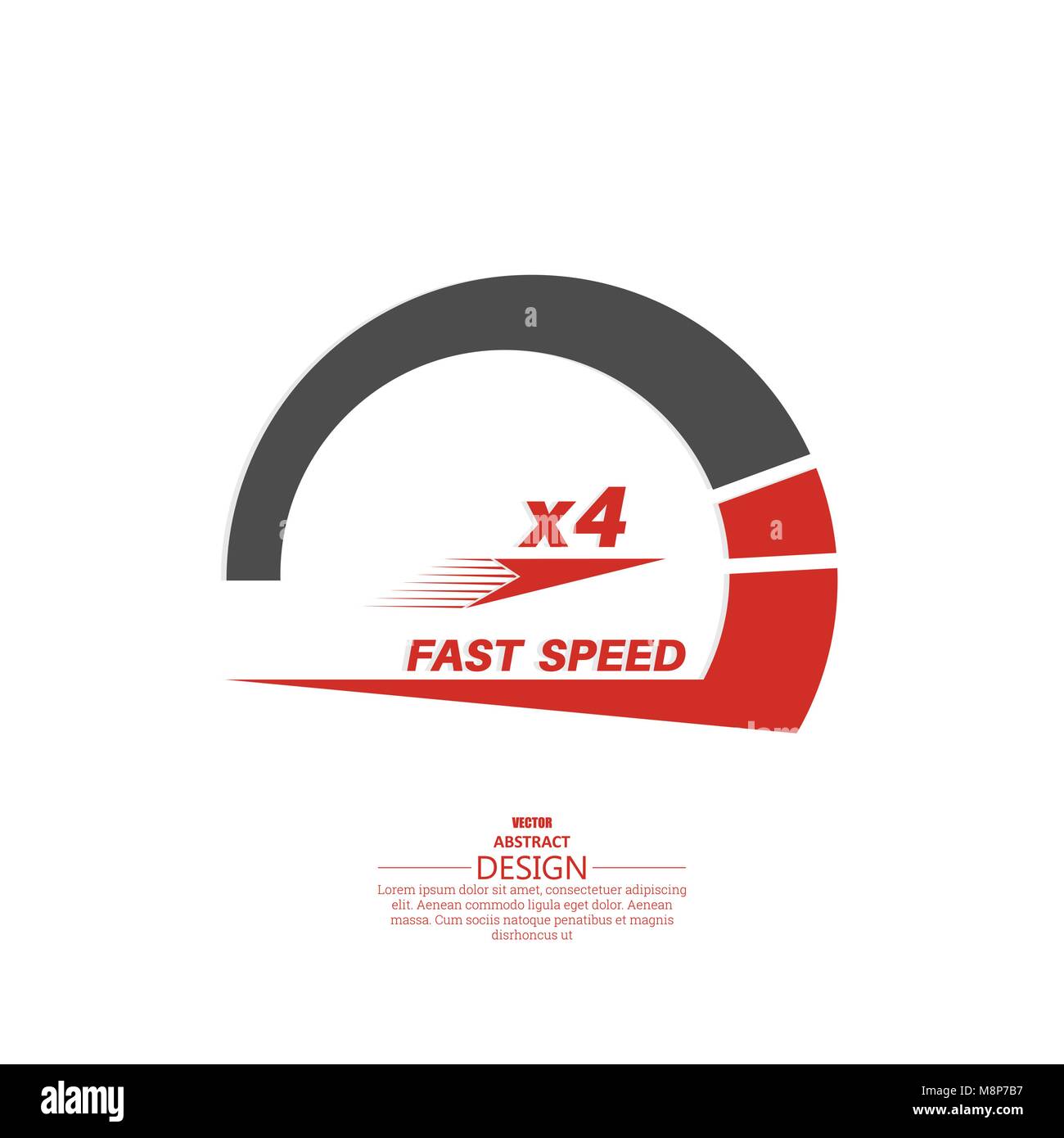 Vector tachymètre. Notion de vitesse et d'accélération. Élément du vecteur de la conception graphique Illustration de Vecteur