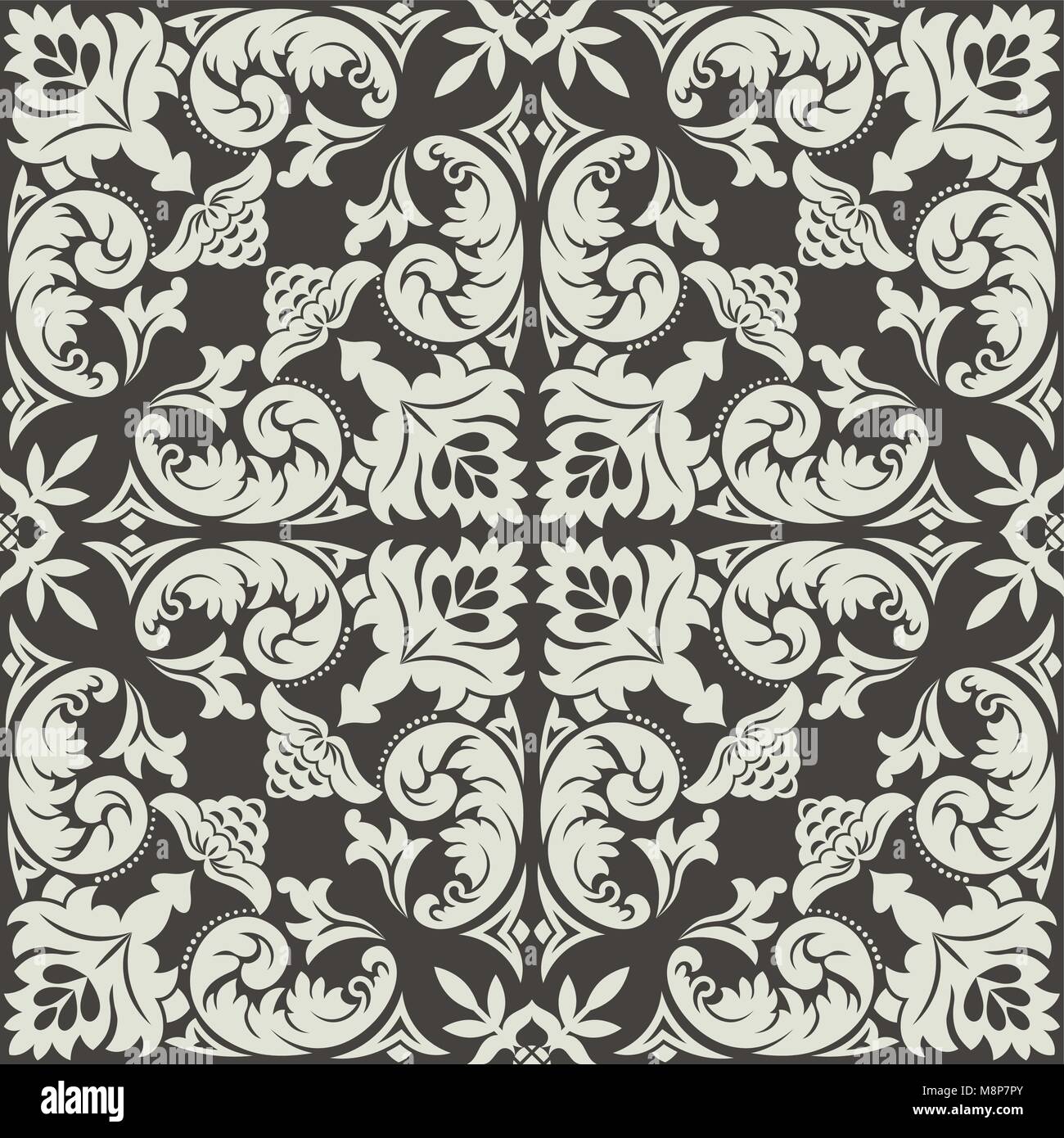 Vector pattern. transparente La texture élégante de luxe de style baroque. Motif peut être utilisé comme arrière-plan, papier peint, papier d'emballage, de remplissage, de l'élément page ornat Illustration de Vecteur