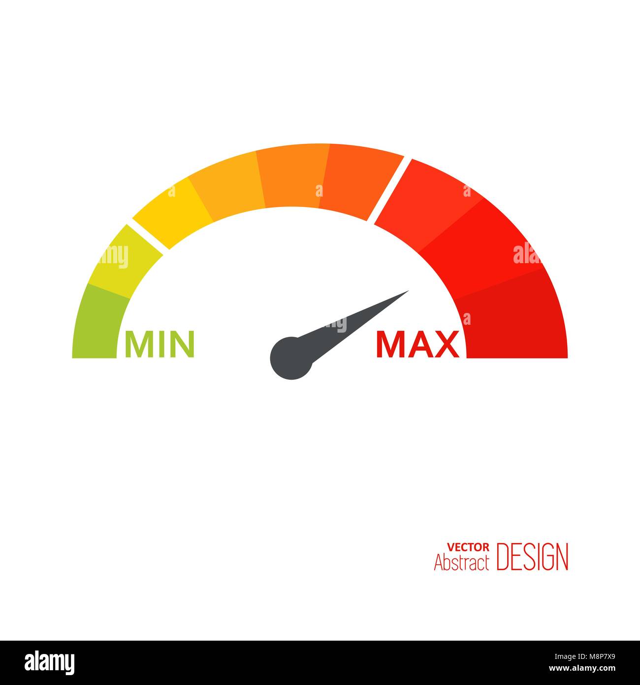 Vector tachymètre. Notion de vitesse et d'accélération. Élément du vecteur de la conception graphique Illustration de Vecteur