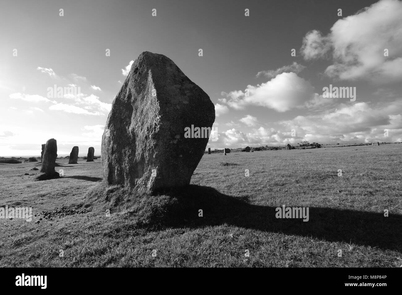 The Hurlers Stone Circle St.Cleer Bodmin Moor Lundi 7 Novembre 2016 Banque D'Images