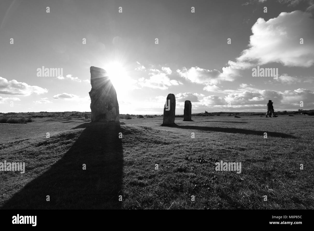 The Hurlers Stone Circle St.Cleer Bodmin Moor Lundi 7 Novembre 2016 Banque D'Images
