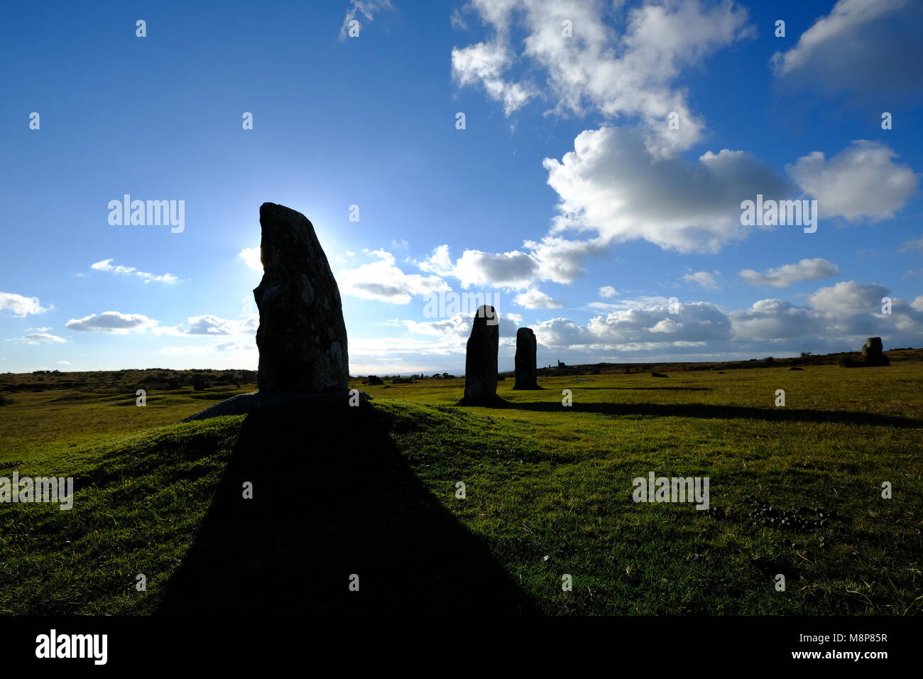 The Hurlers Stone Circle St.Cleer Bodmin Moor Lundi 7 Novembre 2016 Banque D'Images