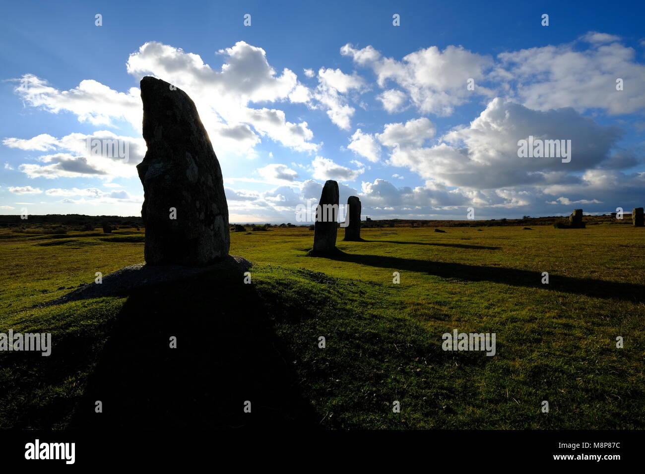 The Hurlers Stone Circle St.Cleer Bodmin Moor Lundi 7 Novembre 2016 Banque D'Images