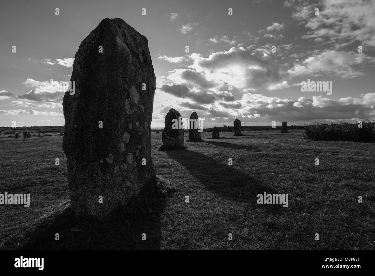 The Hurlers Stone Circle St.Cleer Bodmin Moor Lundi 7 Novembre 2016 Banque D'Images