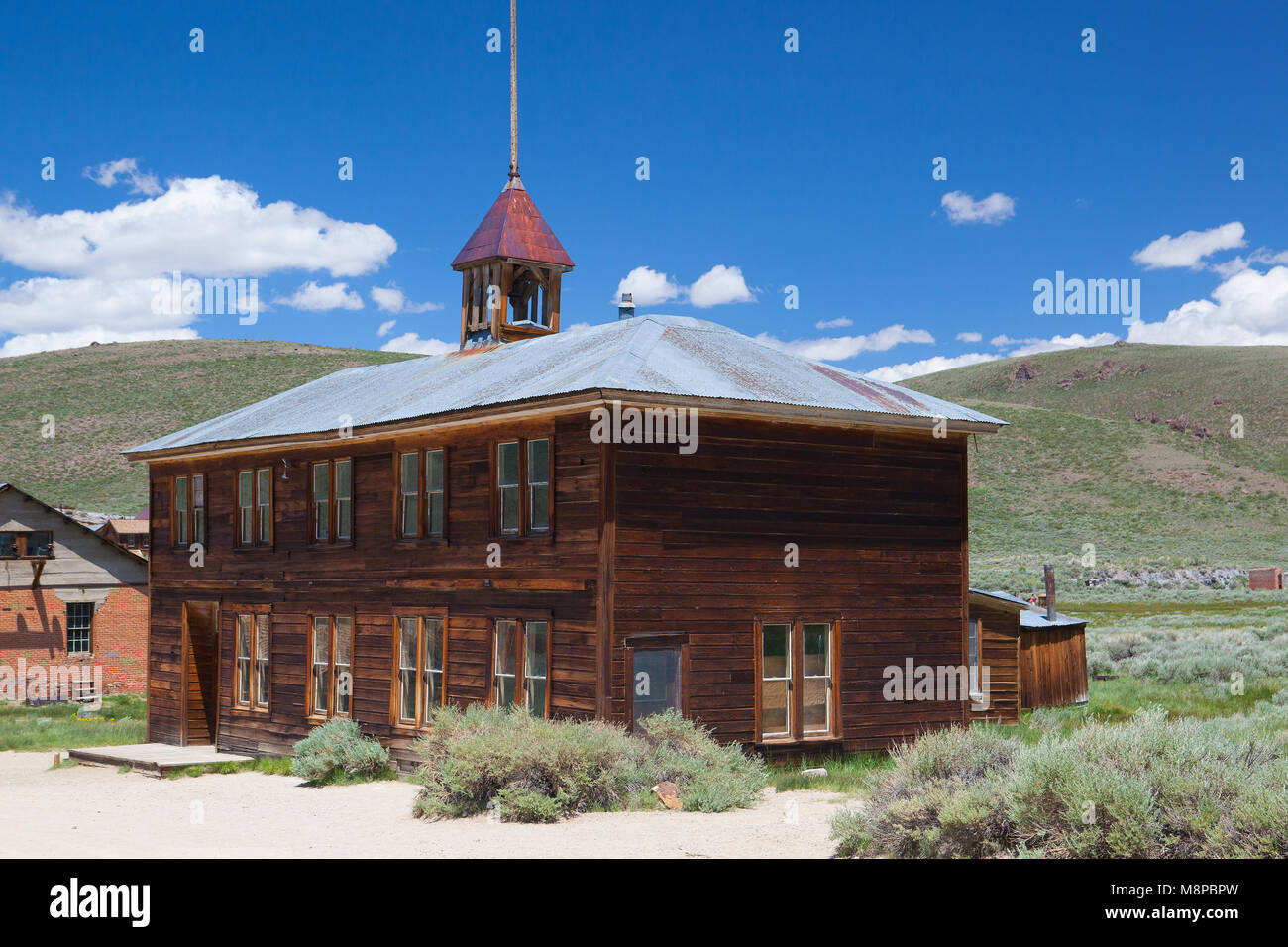 Bodie, CA, USA - 15 juillet 2011 : anciens bâtiments de Bodie, une ville fantôme d'origine de la fin des années 1800. Bodie est une ville fantôme dans les collines à l'est de t Bodie Banque D'Images