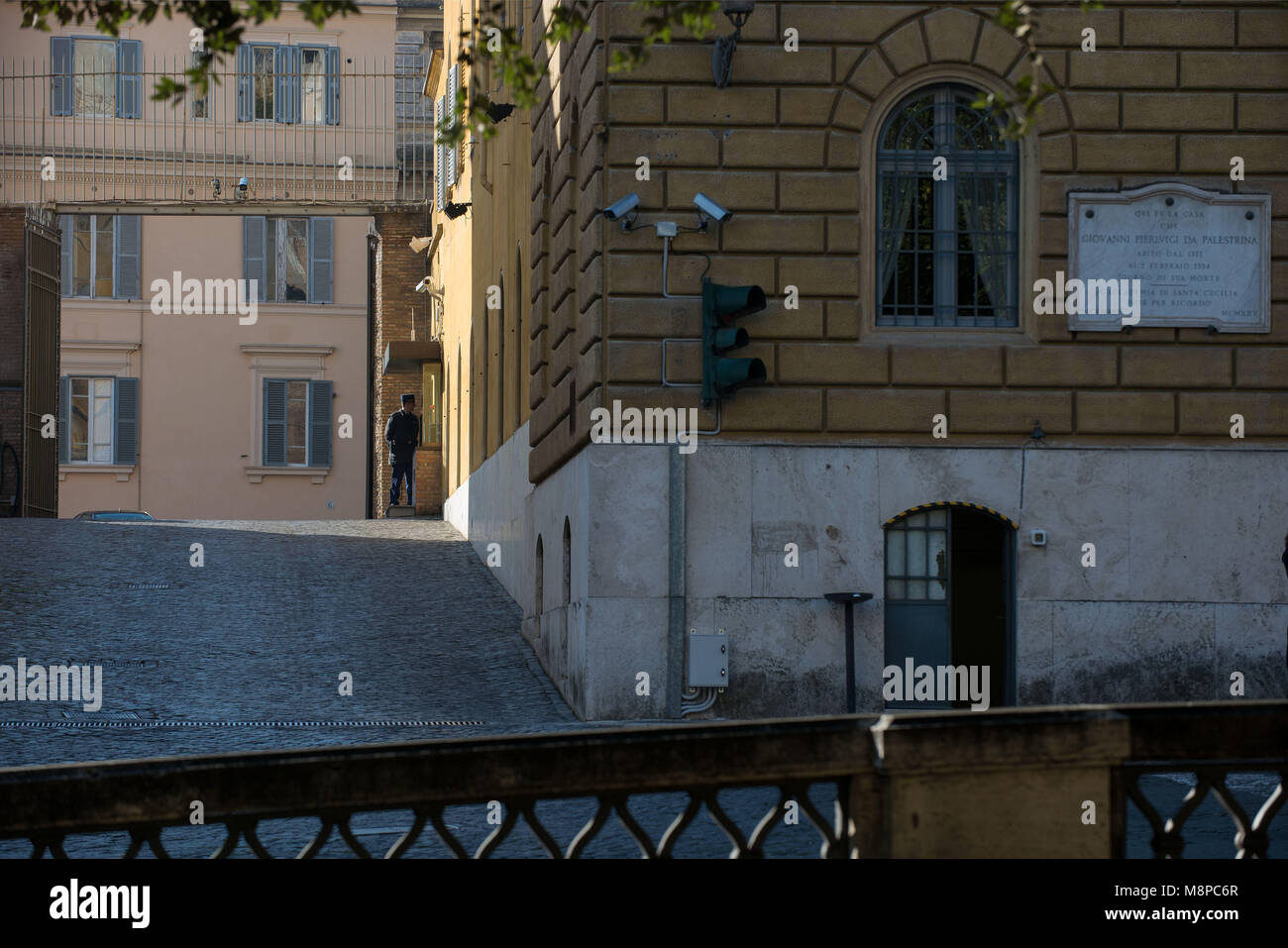 La cité du Vatican. Perugino's Gate à l'intérieur de la Cité du Vatican. La cité du Vatican. Banque D'Images