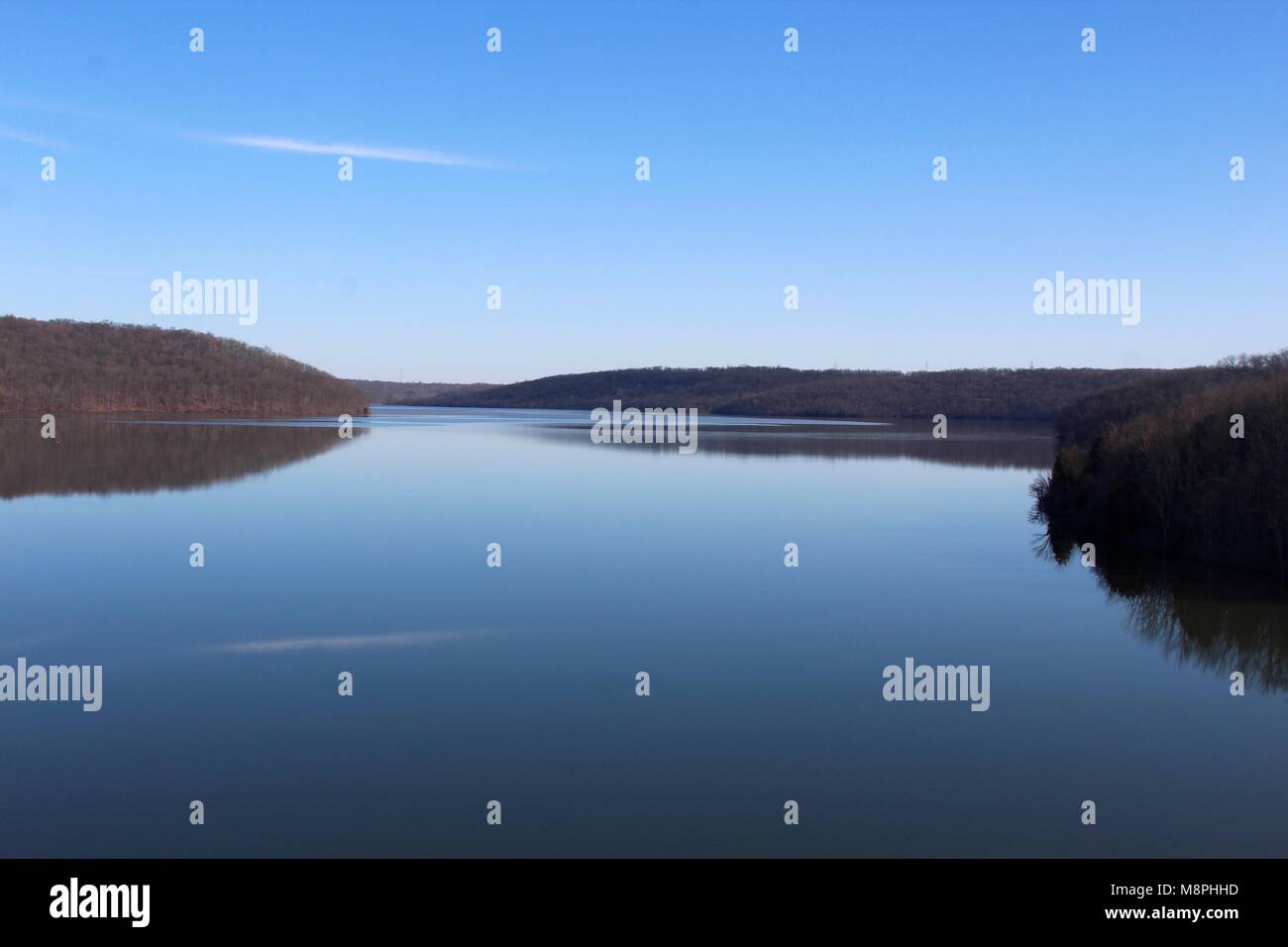 Une journée au lac et le barrage de Brookville Brookville en Indiana. Banque D'Images