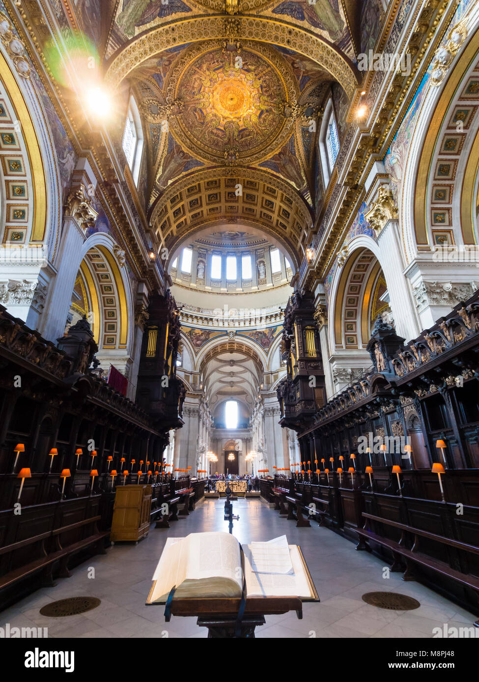 Londres, UK - 2 septembre 2017 : l'intérieur de Londres, St Paul du Cahthedral, siège de l'évêque de Londres et les principales attractions touristiques de Londres. Banque D'Images