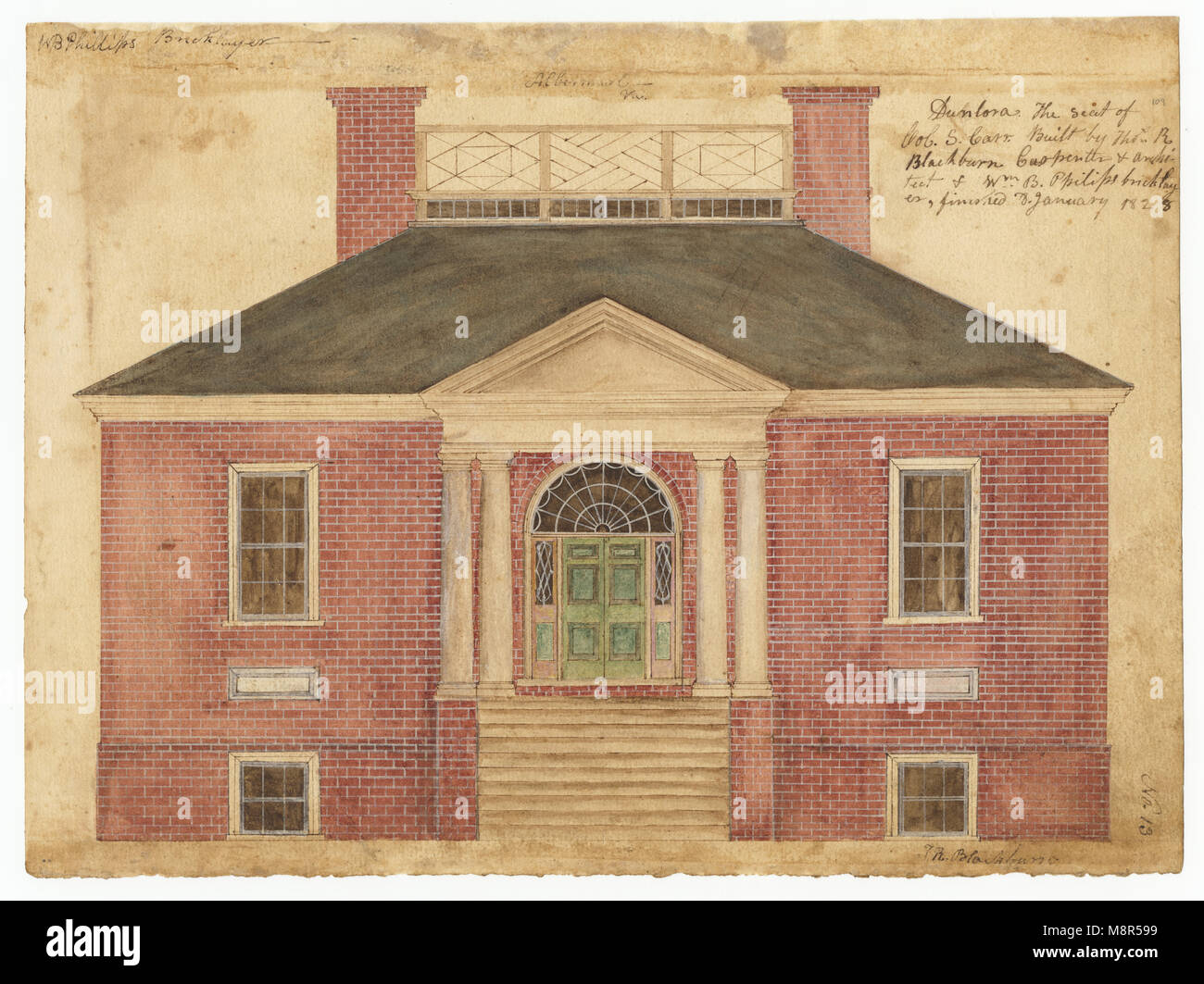 Dunlora, Albemarle County, Virginie 1828 Banque D'Images