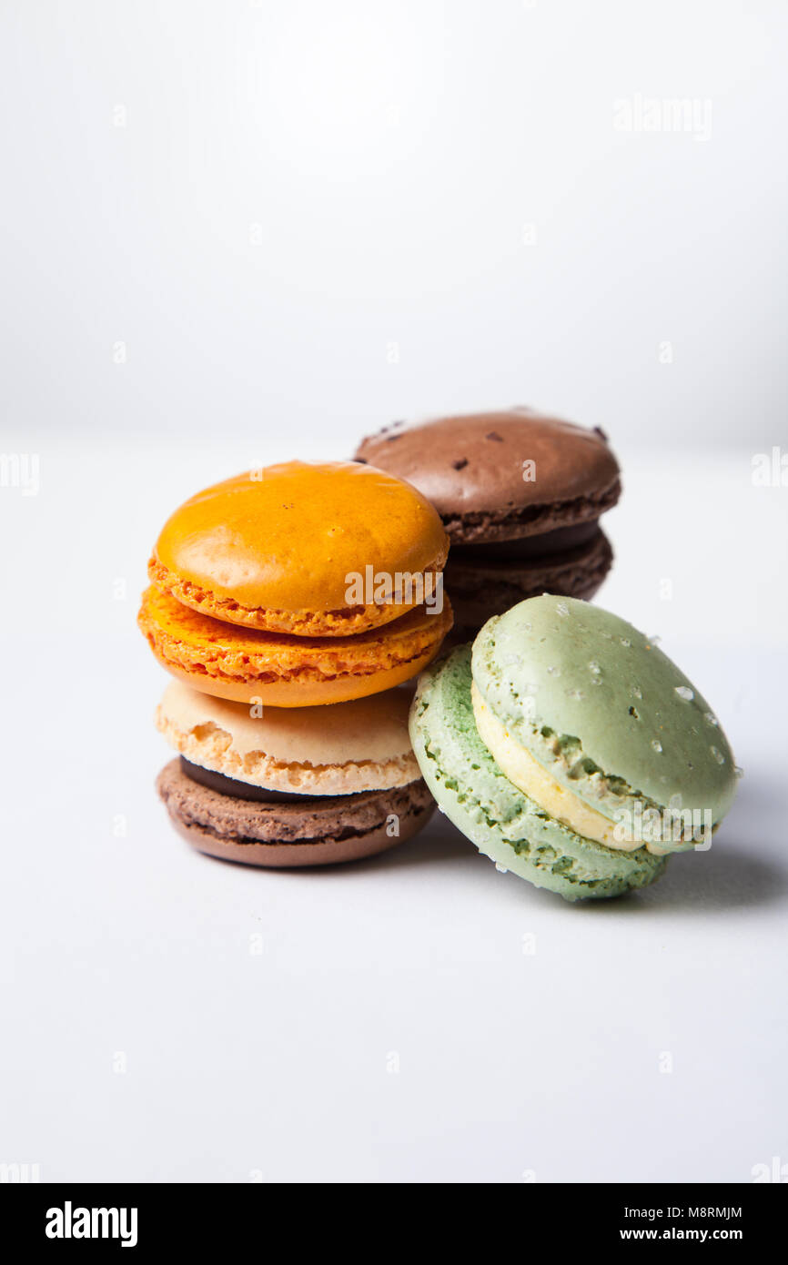 Assortiment de biscuits macaron Banque D'Images